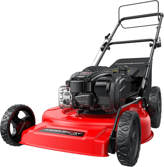 PowerSmart 22-Inch Gas Lawn Mower Self-Propelled, 150cc B&S Engine, 3-in-1 Mulching System, 6 Cutting Heights