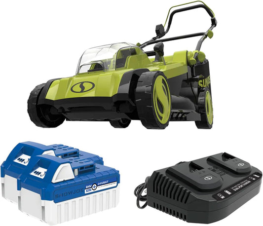 Sun Joe Cordless Electric Push Lawn Mower with 6-Position Height Adjustment, 11-Gal Bag