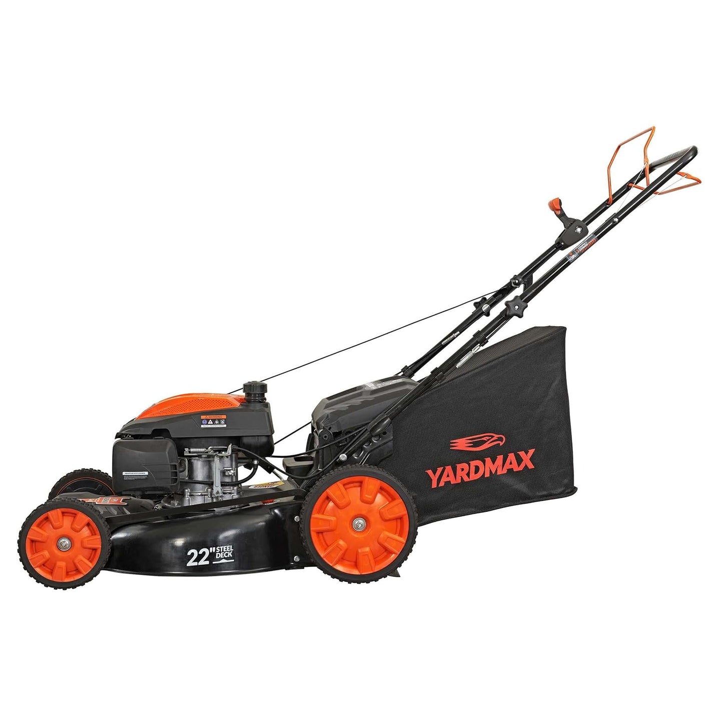 YARDMAX 22" 201cc Self-Propelled Gas Lawn Mower, 6-Speed CVT High Wheel 3-in-1 (YG2860)
