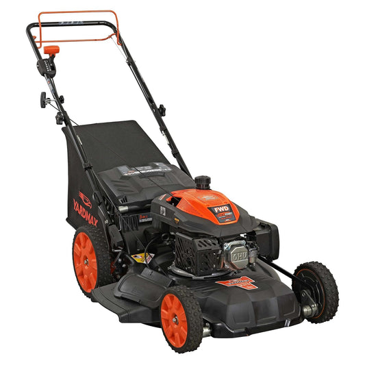 YARDMAX 22" 201cc Self-Propelled Gas Lawn Mower, 6-Speed CVT High Wheel 3-in-1 (YG2860)