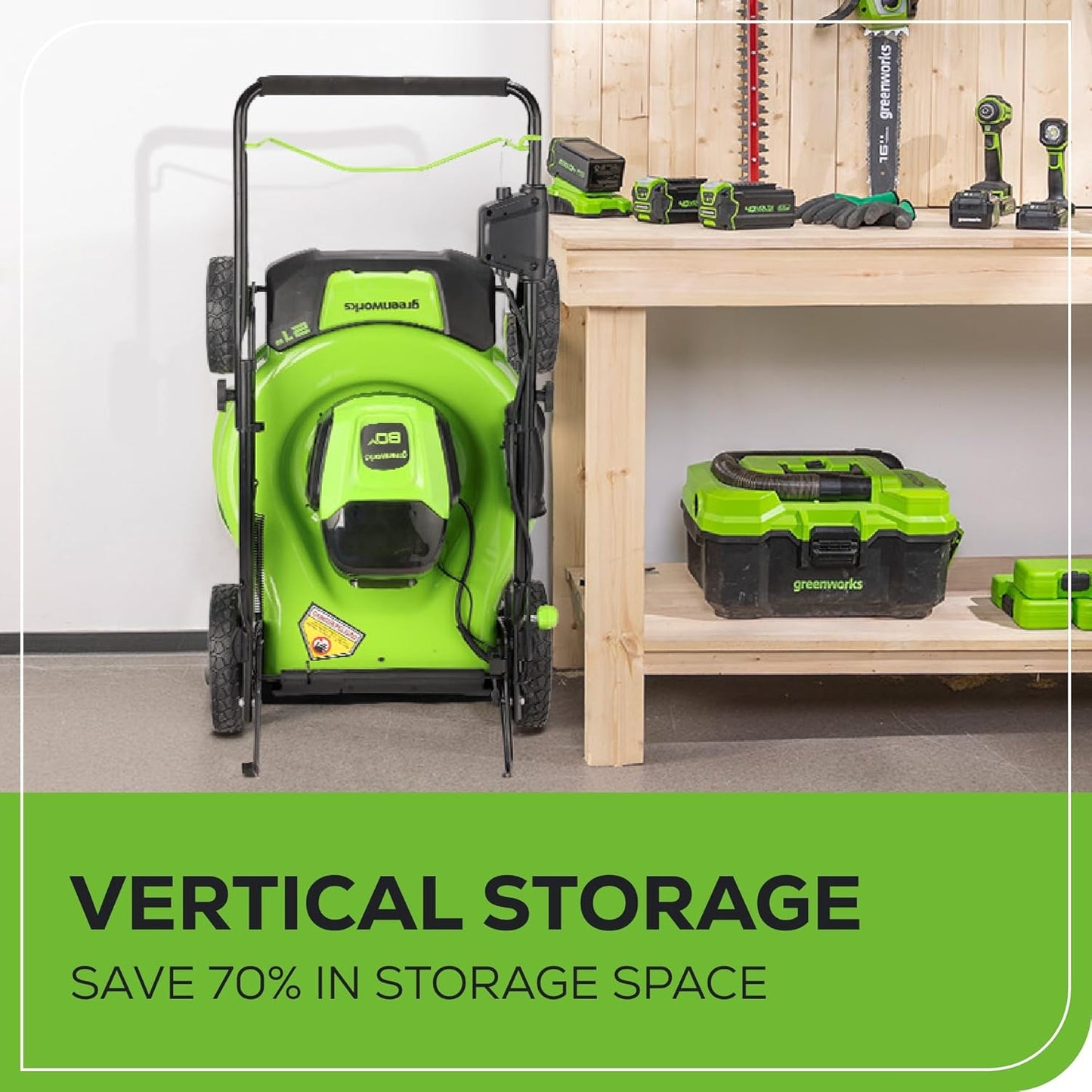 Greenworks 80V 21" Brushless Cordless Lawn Mower, Push, 4.0Ah Battery & 60-Min Rapid Charger